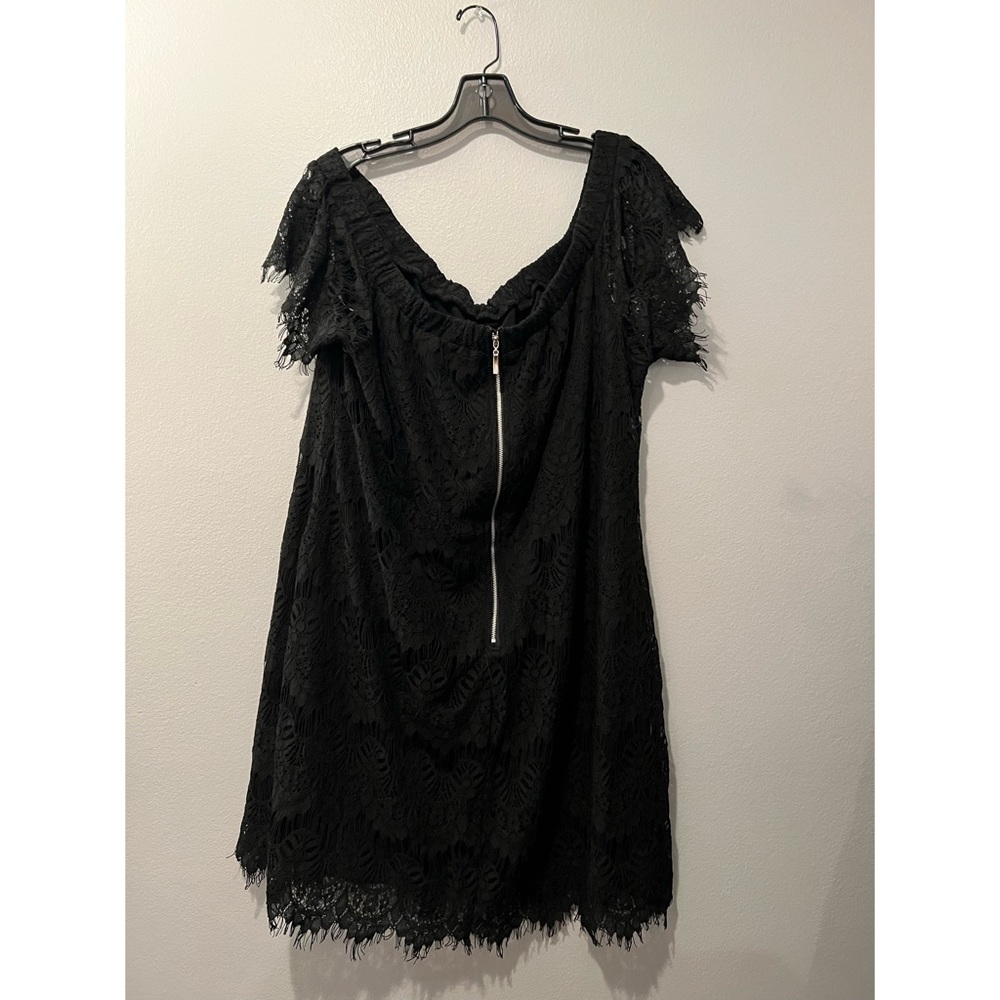 NWT City Chic Black Lace Off Shoulder Dress - Picture 7 of 9